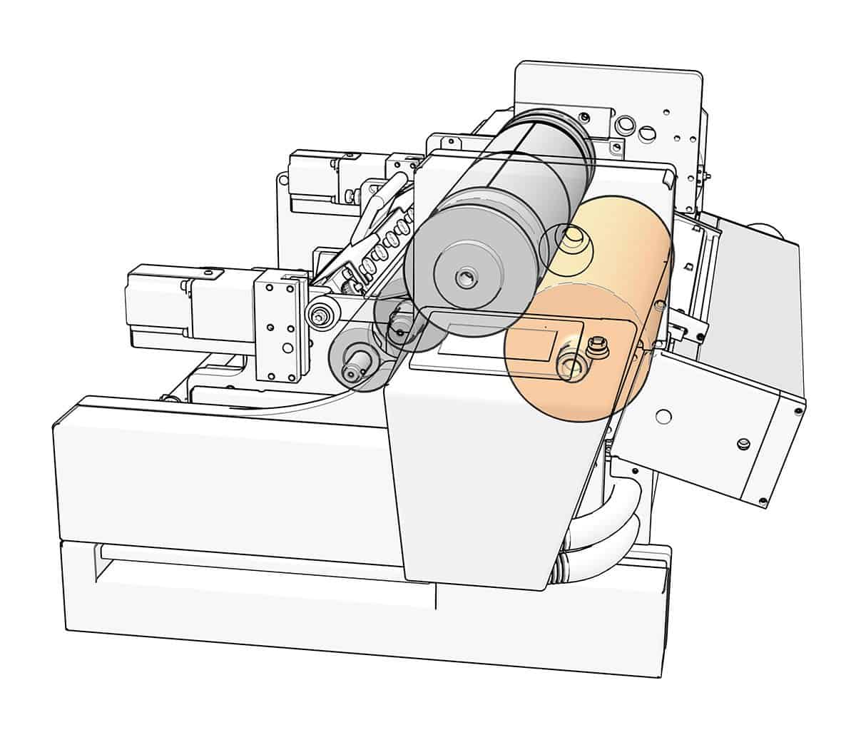 Máquina de impresión sin engranajes